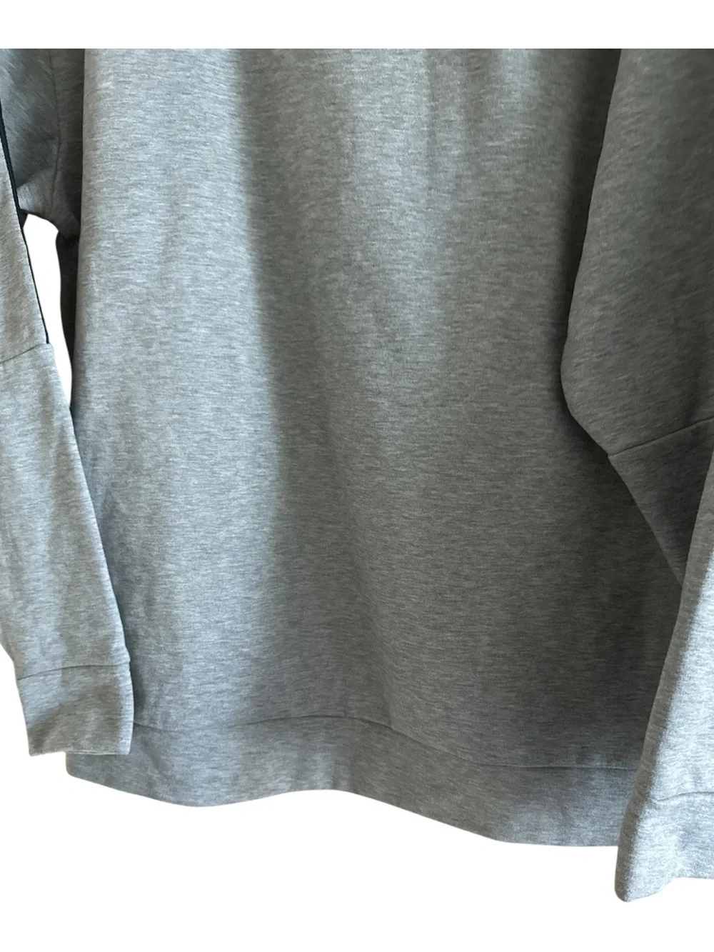 Adidas‎ Essentials 3 Stripes Gray Fleece Crewneck Sweatshirt Mens XL Logo